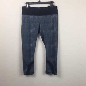 Lululemon Inspire Crop Legging Black White Running